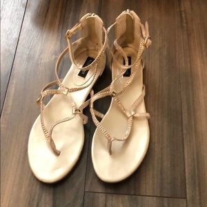 White and black womens sandals